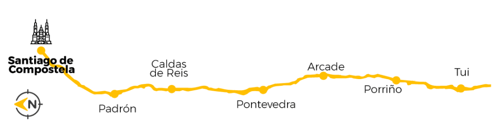 Portuguese Way from Tui: the last 100km : the last 100km : the last 100km : the last 100km of the Portuguese Way