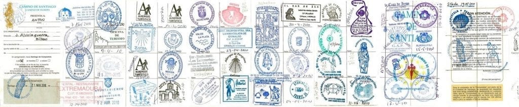 stamps of the Camino de Santiago